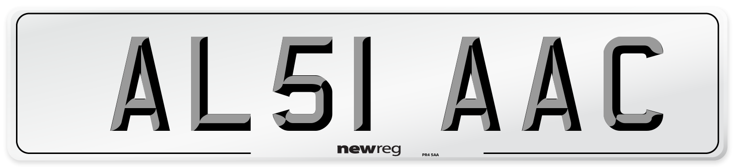 AL51 AAC Number Plate from New Reg